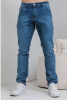 Calça Jeans Reta Com Bordado Masculina Revanche Juvavo UNICA