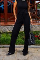 Calça Reta De Tricot Feminina Revanche Igaracy PRETO