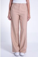 Calça Wide Alfaiataria Bolso Faca Feminina Revanche Soviética BEGE
