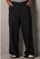 Calça Wide Leg Bolso Sobreposto Feminina Revanche Minia PRETO