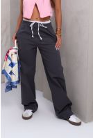 Calça Wide Leg Color Com Cós Sobreposto Feminina Revanche Arjona CHUMBO