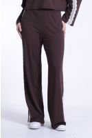 Calça Com Elástico e Renda Feminina Revanche Maroa MARROM ULTRA