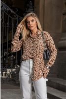 Camisa Estampada Feminina Revanche Sobrália BEGE