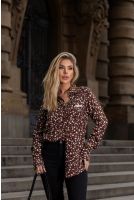 Camisa Estampada Feminina Revanche Sobrália MARROM