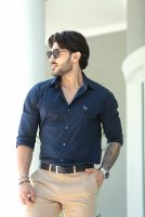 Camisa Tricoline Masculina Revanche Tobermory Azul Marinho