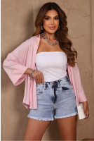 Camisa Ampla Oversized Feminina Revanche Anatólia ROSA CLARO