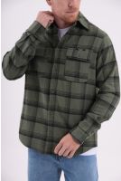 Camisa Xadrez Bolsos Com Lapelas Masculino Revanche Curaçao VERDE OLIVA