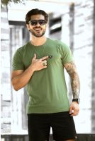 Camiseta Básica Com Plaquinha Masculino Revanche Nilópolis VERDE MILITAR