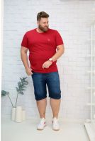 Camiseta Bordada Plus Size Masculina Revanche Medina BORDO