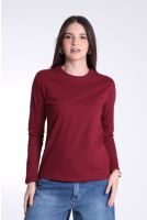 Camiseta Baby Tee Manga Longa Feminino Revanche Córsega VINHO BORGONHA