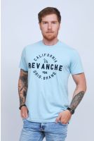 Camiseta Bordada Masculino Revanche Celeste AZUL BEBE