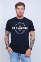 Camiseta Bordada Masculino Revanche Celeste AZUL MARINHO ULTRA