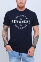 Camiseta Bordada Masculino Revanche Celeste AZUL MARINHO ULTRA