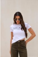 Camiseta Estampada Feminino Revanche Sabatia BRANCO