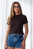 Camiseta Manga Curta Feminino Revanche Nárnia MARROM