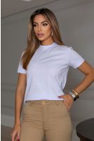 Camiseta Manga Curta Feminino Revanche Nárnia BRANCO