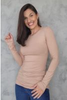Blusa Manga Longa Feminina Revanche Amara CAQUI