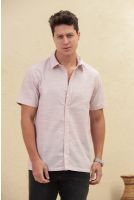 Camisa Bordada Cambraia De Linho Masculino Revanche Chemtou ROSE
