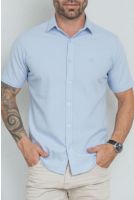 Camisa Bordada Masculino Revanche Bíngio AZUL CLARO