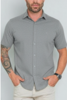 Camisa Bordada Masculino Revanche Bíngio CINZA
