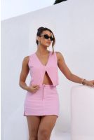 Colete Plano Recorte Princesa Feminino Revanche Concejal ROSA CLARO