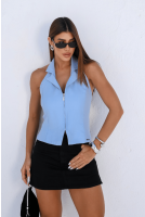 Colete Frente Unica Recorte Princesa Feminino Revanche Atalaya AZUL CLARO