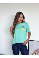 Camiseta Estampada Feminina Revanche Garlitos VERDE MENTA