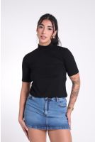 Camiseta Gola Alta Feminina Revanche Padua PRETO