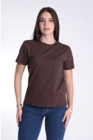 Camiseta Baby Tee Feminino Revanche Macau MARROM ESCURO