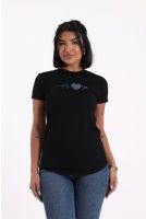 Camiseta Bordado Patch Coração Revanche-CT.FEM.00097 PRETO