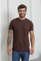 Camiseta Bordada Masculina Revanche Nequino MARROM
