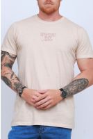 Camiseta Estampada Masculino Revanche Quele BEGE