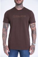 Camiseta Estampada Masculino Revanche Texas MARROM ESCURO