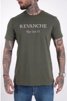 Camiseta Masculina Manga Curta Estampada Revanche New York NY VERDE MUSGO
