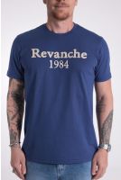 Camiseta Masculina Manga Curta Bordada Revanche 1984-CT.MAS.00211 AZUL ESCURO