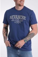 Camiseta Masculina Manga Curta Bordada High Quality-CT.MAS.00212 AZUL ESCURO