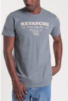Camiseta Masculina Bordada Denim Republic Revanche-CT.MAS.00216 CINZA CHUMBO