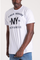 Camiseta Masculina Manga Curta Bordada Times Square Revanche -CT.MAS.00217 BRANCO