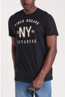 Camiseta Masculina Manga Curta Bordada Times Square Revanche -CT.MAS.00217 PRETO