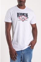 Camiseta Masculina Manga Curta Bordada Revanche USA-CT.MAS.00221 BRANCO