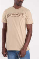 Camiseta Masculina Manga Curta Bordada Revanche-CT.MAS.00222 BEGE
