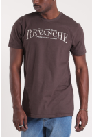 Camiseta Masculina Manga Curta Bordada Revanche-CT.MAS.00222 MARROM ULTRA