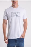 Camiseta Masculina Malha Estampada 100% Algodão - CT.MAS.00226 BRANCO