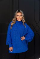 Blusa De Tricot Detalhada e Manga Raglan Feminina Revanche Nosara AZUL ROYAL