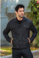 Jaqueta Jeans Com Elastano  Masculino Revanche Calmon Azul