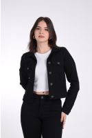 Jaqueta Aveludada Feminina Revanche Carmel PRETO