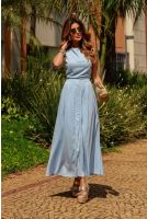 Saia Midi Feminina Revanche Dafne AZUL CLARO