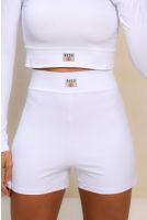 Shorts Cintura  Alta Barra Normal Feminina Revanche Samósata BRANCO