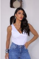 Top Corset Ribbed Feminino Revanche Malloa BRANCO