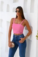 Top Com Recorte e Alça Regulável Feminino Revanche Leganés ROSA CHICLETE